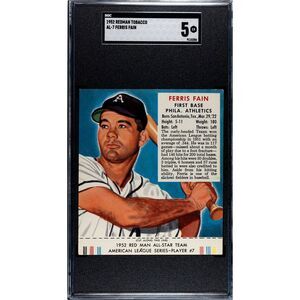 Vintage 1952 Redman Tobacco Ferris Fain SGC 5